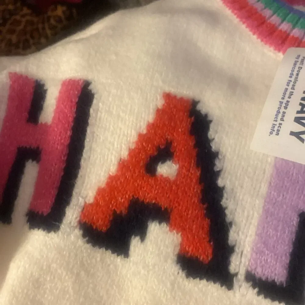 Old Navy Happy SoSoft Crew Neck Graphic Sweater